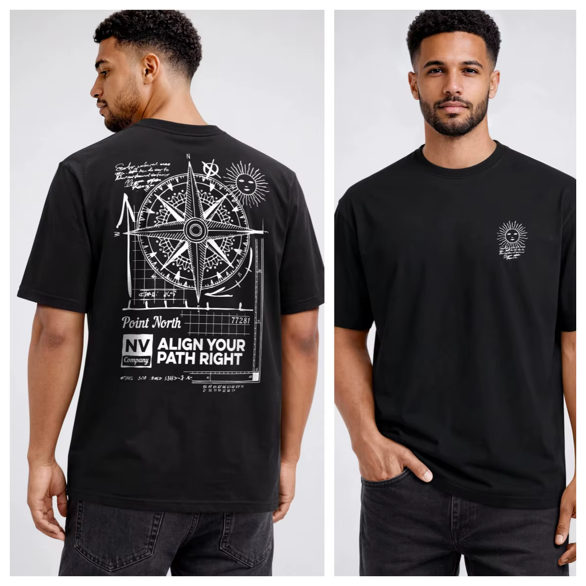 LA DOLCE VITA T-shirt décontracté ample 100% coton avec motif pour homme et femme