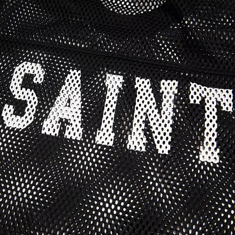 Classique lettre Logo imprimé Saint maille T-Shirt hommes femmes décontracté mode surdimensionné