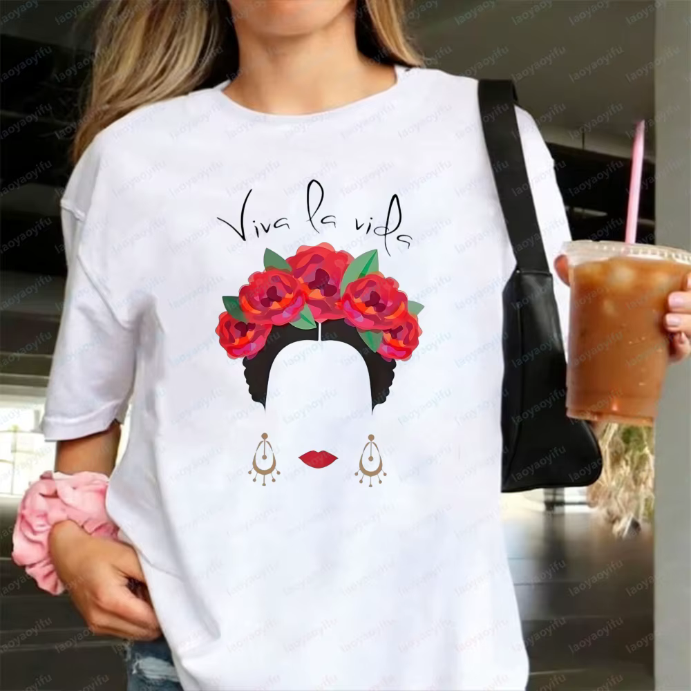 T-shirt Frida Kahlo Viva La Vida pour femme