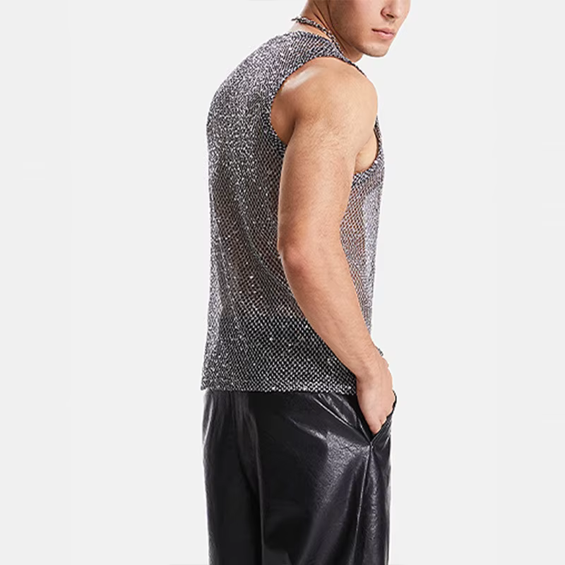 Gilets en maille évidée pour hommes