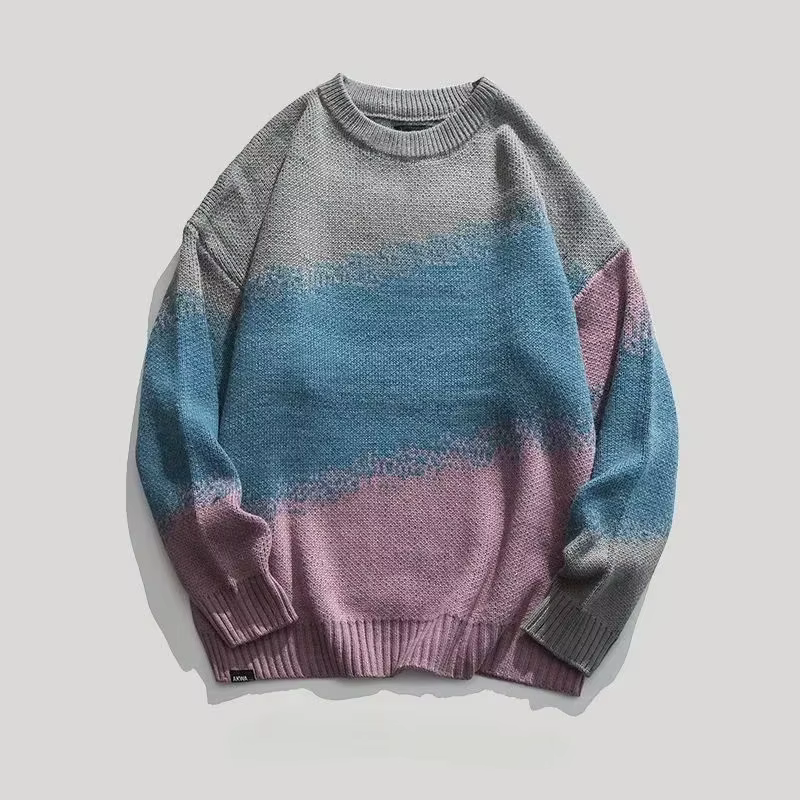 Pull en tricot à col rond pour hommes