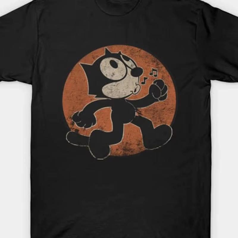 T-shirt Felix Cat 100 coton élégant pour toutes les saisons S 4XL