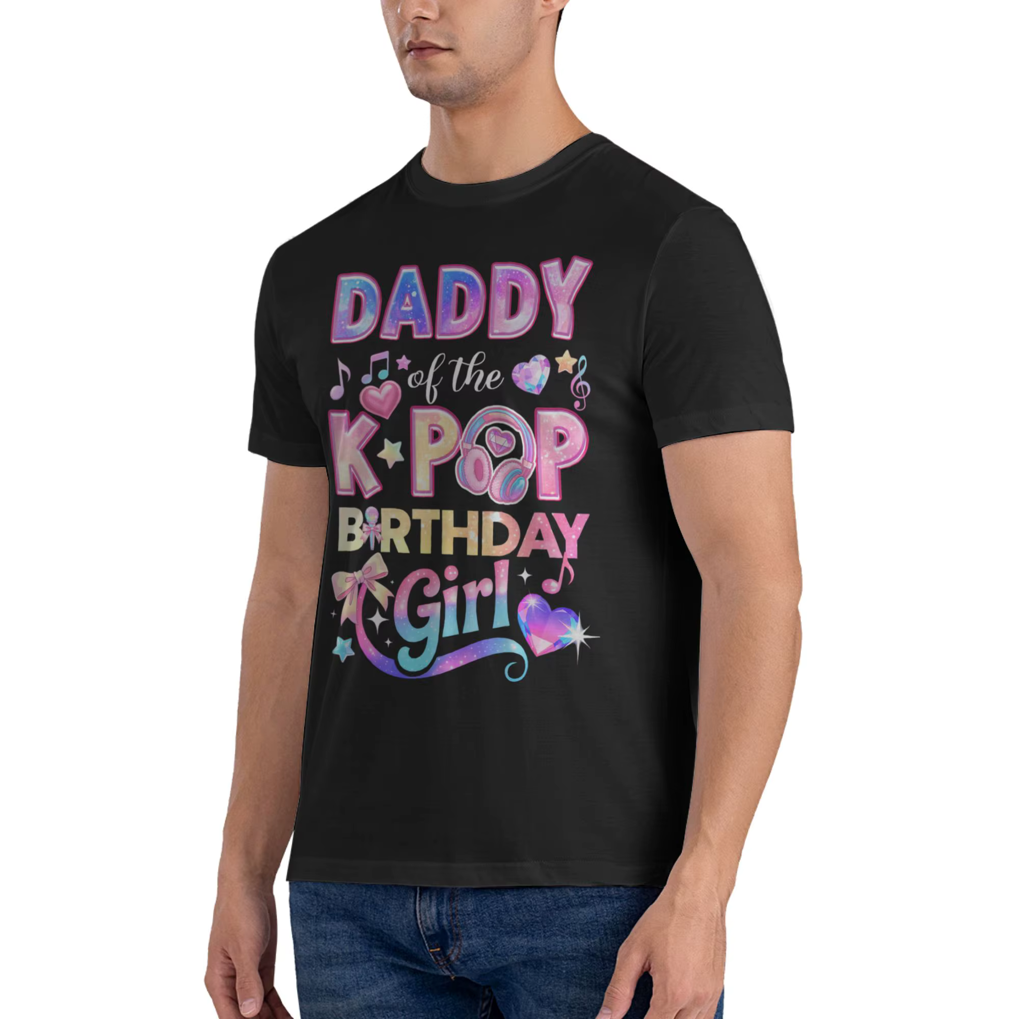 T-Shirt 100% coton avec image graphique KPop pour filles