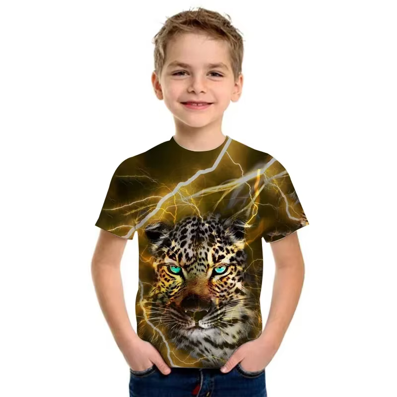 T-Shirts drôles avec visage de singe pour enfants