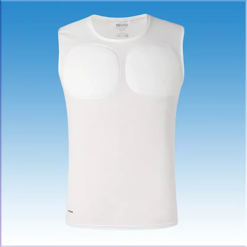 3D faux Muscle T-Shirt homme Cosplay bras poitrine sous-vêtements fête corps Shaper Invisible coussin Abdominal haut