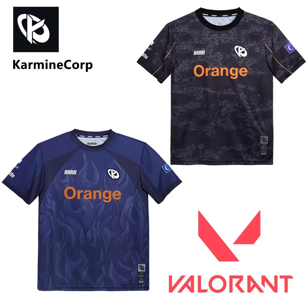 Karmine Corp Esports Club 2025 maillot Valorant ligue professionnelle VCT joueur uniforme Fans T-shirt personnalisé unisexe dessus respirants
