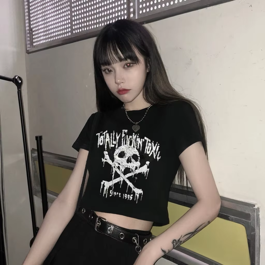 T-shirt court à la mode pour femmes et filles