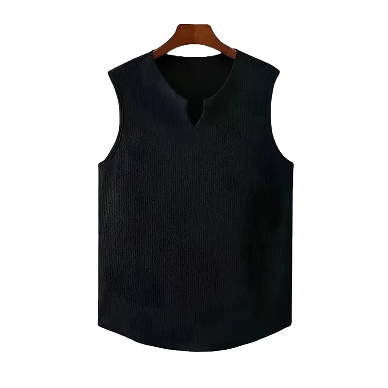 Nouveau Style américain hommes Fitness débardeurs mode populaire col en V couleur unie gilets Sexy décontracté coupe ajustée sans manches T-shirts S-2XL