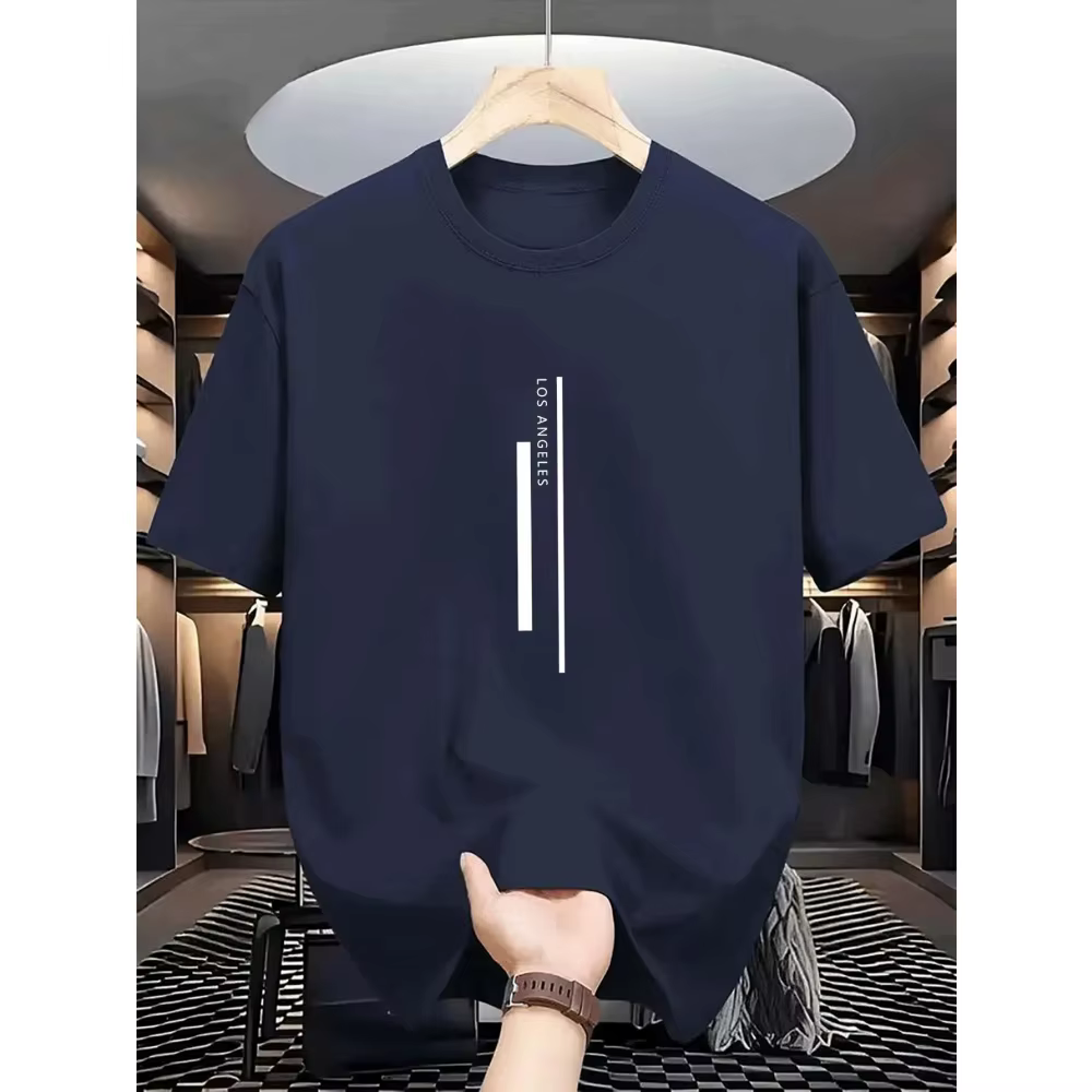 T-shirt de course à col rond pour hommes