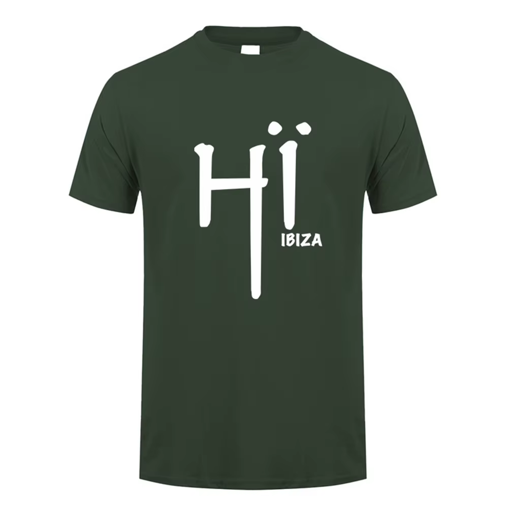 Hi Ibiza T Shirt été hommes coton manches courtes Hi