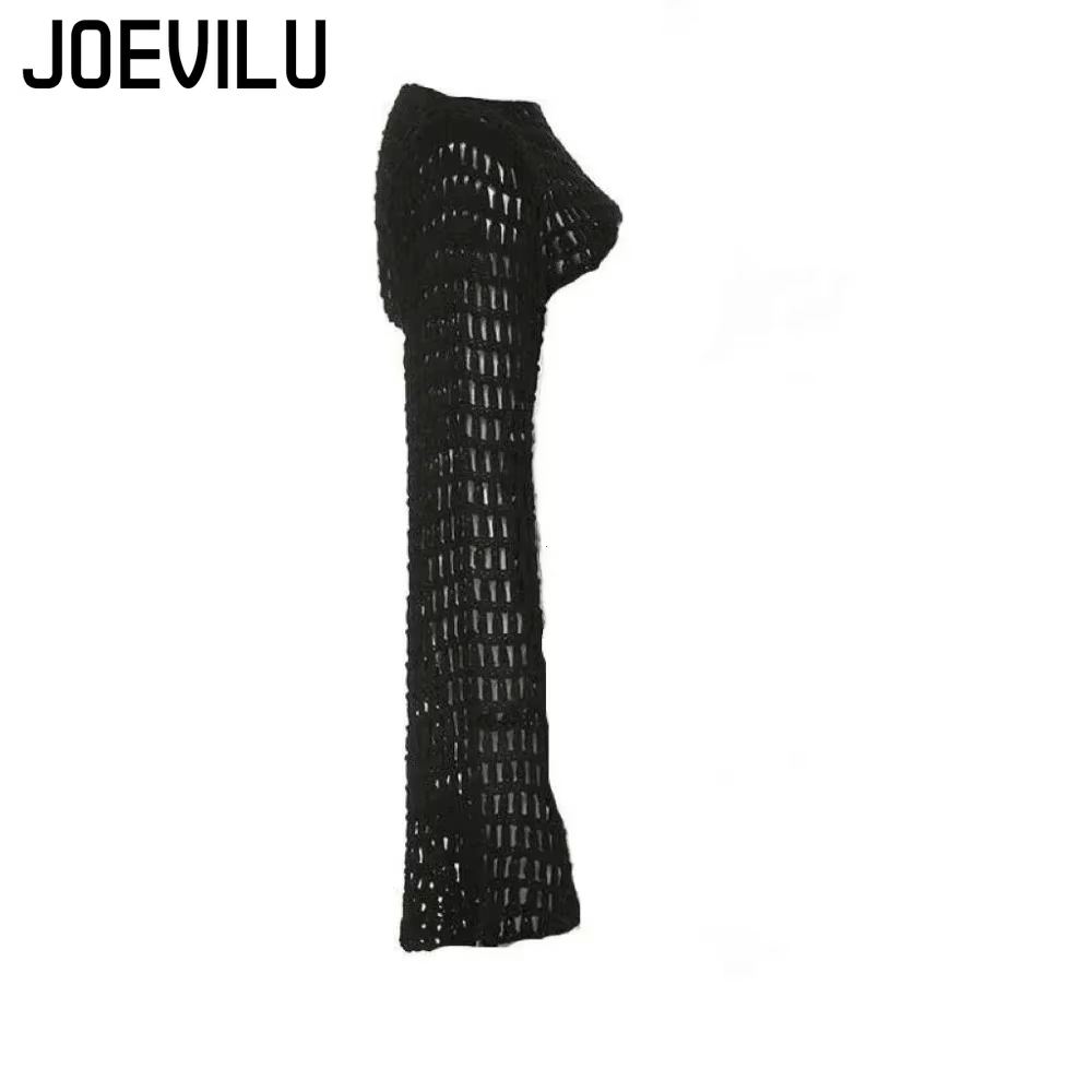 Haut court ajouré en tricot au Crochet pour femmes