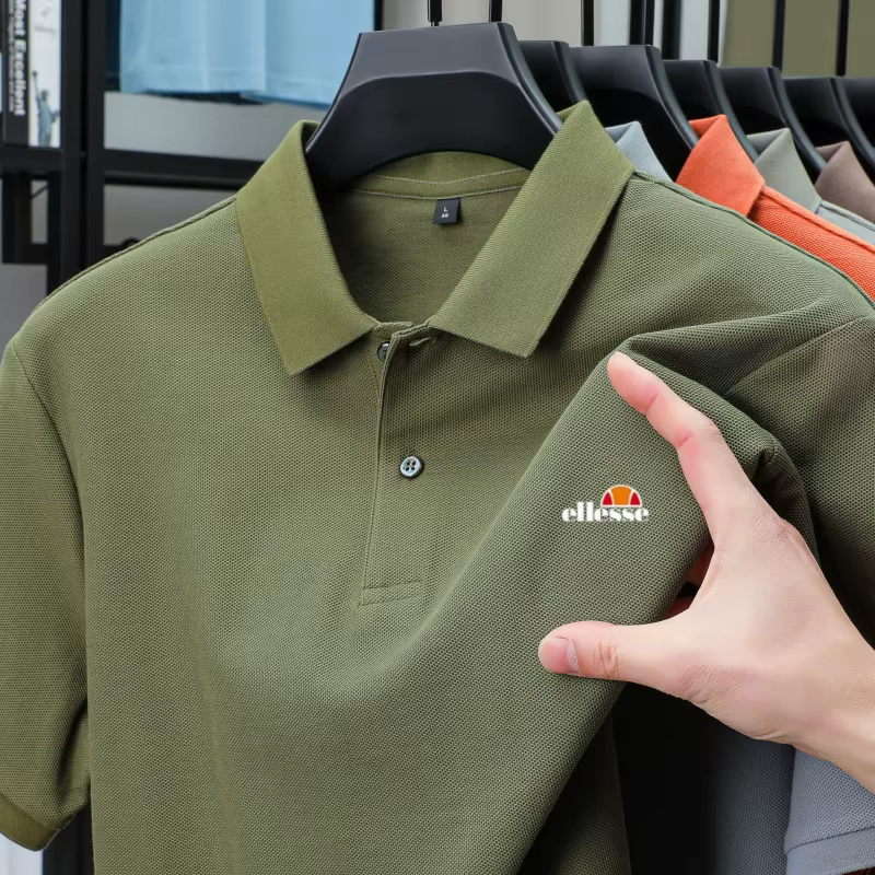 Polo Homme Haut de Gamme Nouvelle Collection Été – Marque Tendance avec Lettres Brodé – Confortable
