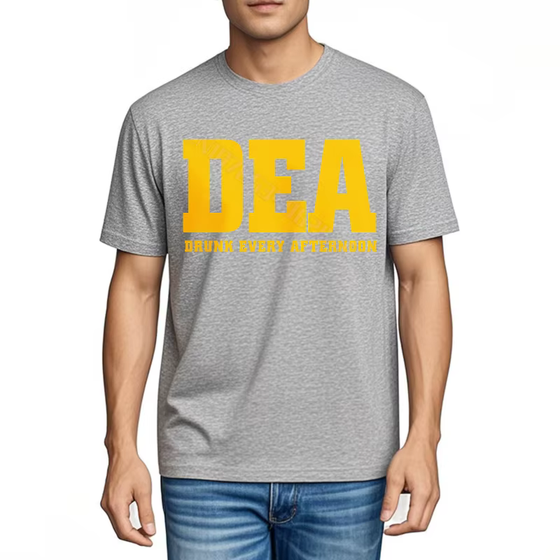 Homme T-shirt Streetwear t-shirts de tous les jours Dea Drunk chaque après-midi imprimé coton