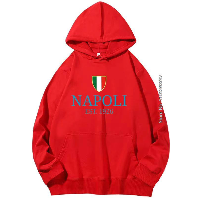 Italie Soccers Champions Napoli Souvenir graphique sweats à capuche printemps automne nouveau dans sweats à capuche et sweat-shirts vêtements de sport pour hommes