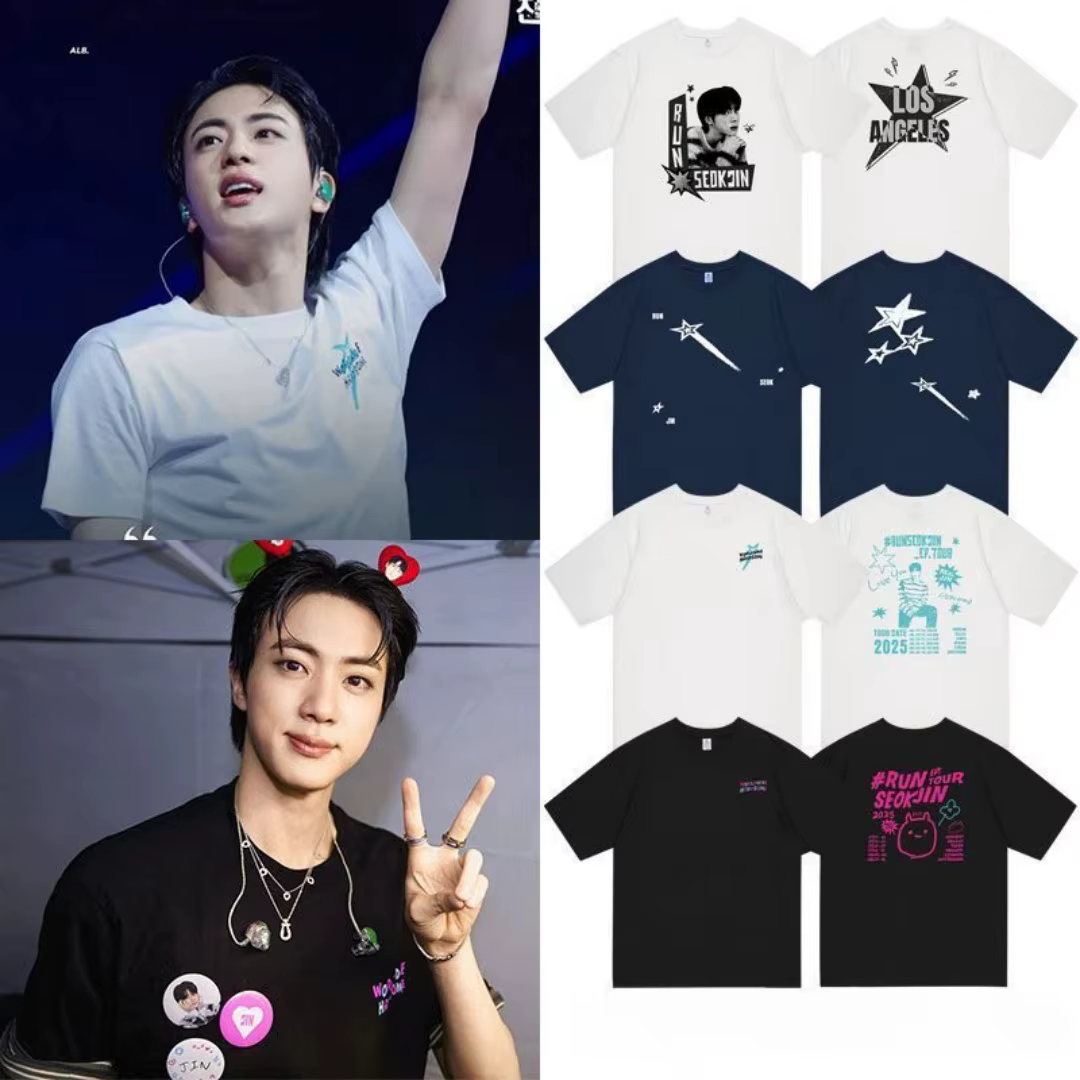 T-shirts Jin Runseokjin Tour, style idole coréenne, T-shirt Kpop, T-shirt en coton pour hommes, vêtements pour enfants, T-shirt Y2k pour femmes