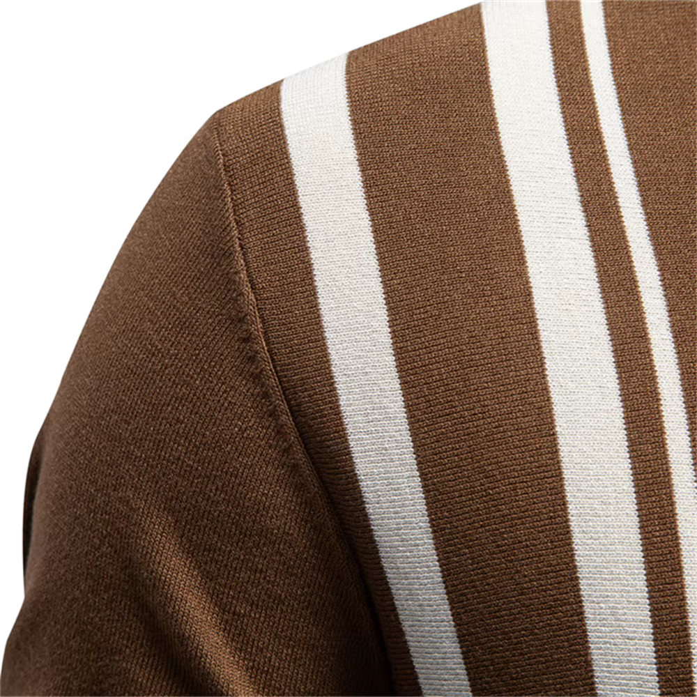Polo Homme 2026 Rayé Style Old Money Manches Courtes Doux Respirant Décontracté Élégant Quotidien Luxe