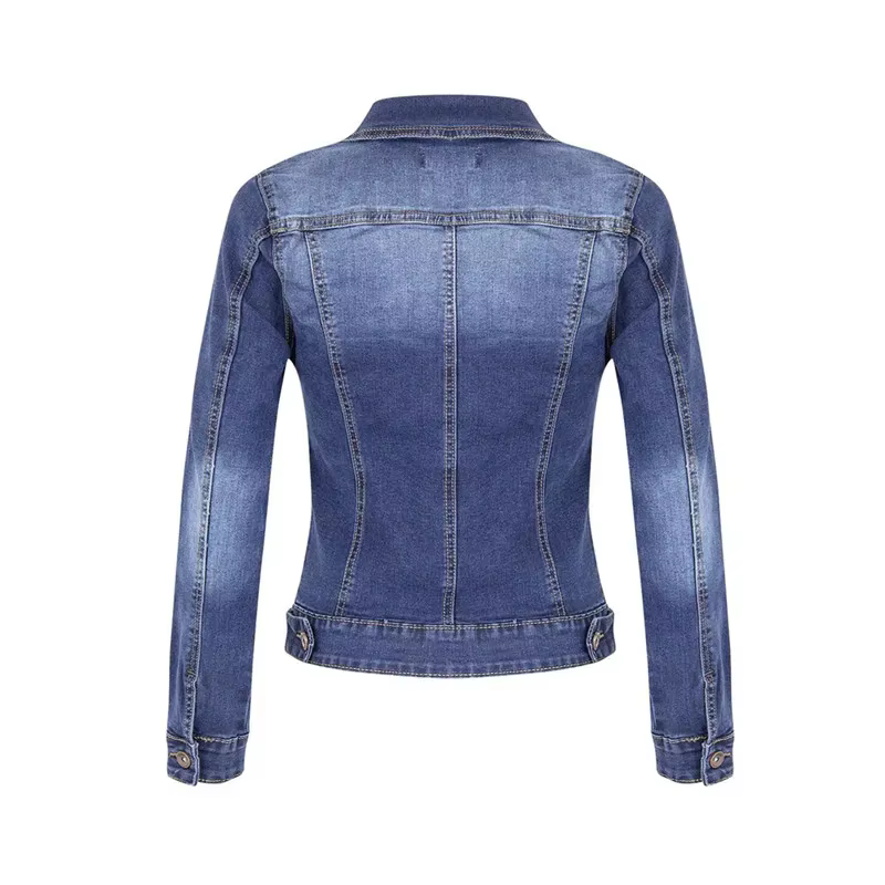 2024 nouvelles vestes en jean courtes femmes automne lavage à manches longues Vintage décontracté