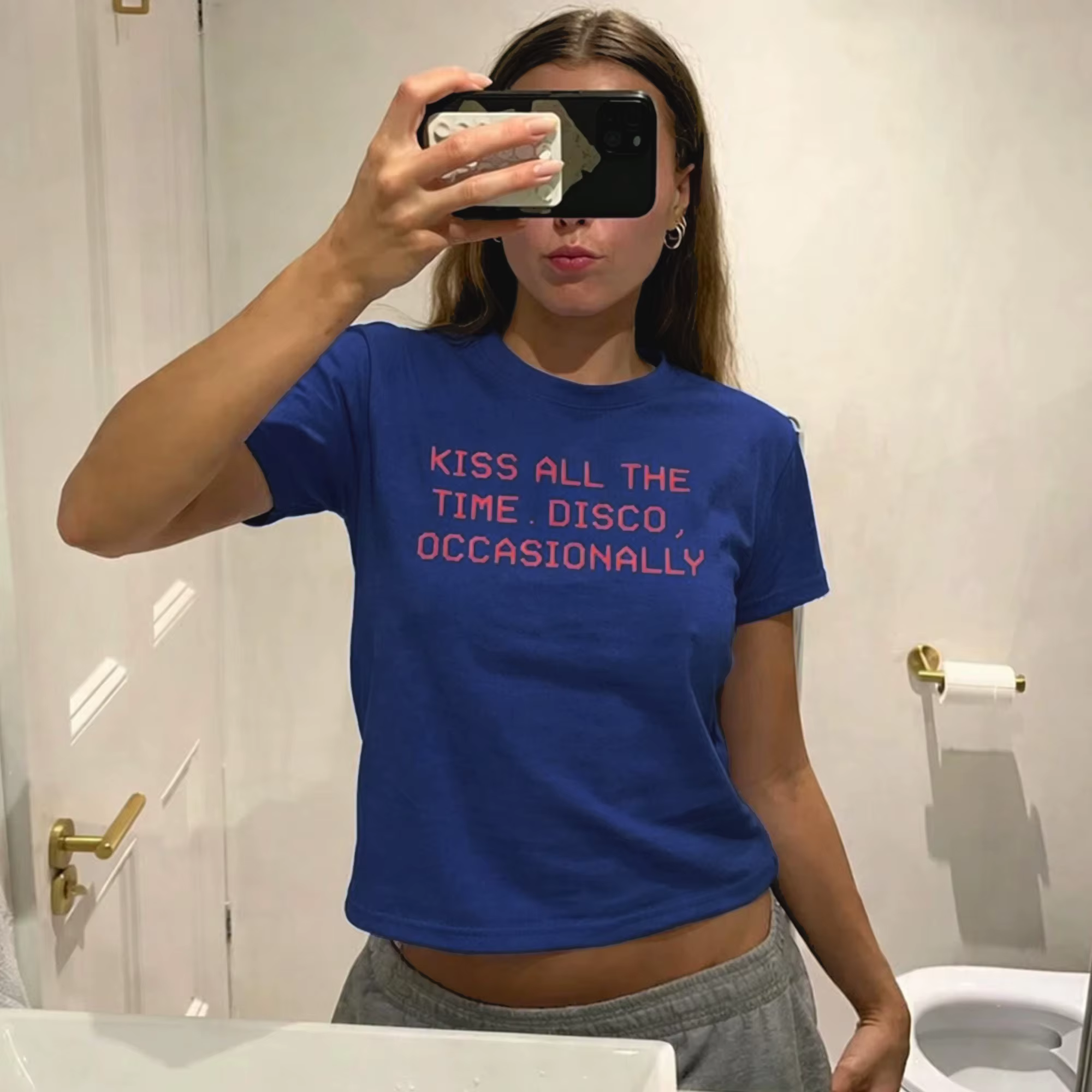 Baiser toute la journée. T-shirt Disco Occasionnel Oversize Homme Femme Streetwear Top Harry Style Album Merch Nouveaux Tees de Concert de Tournée