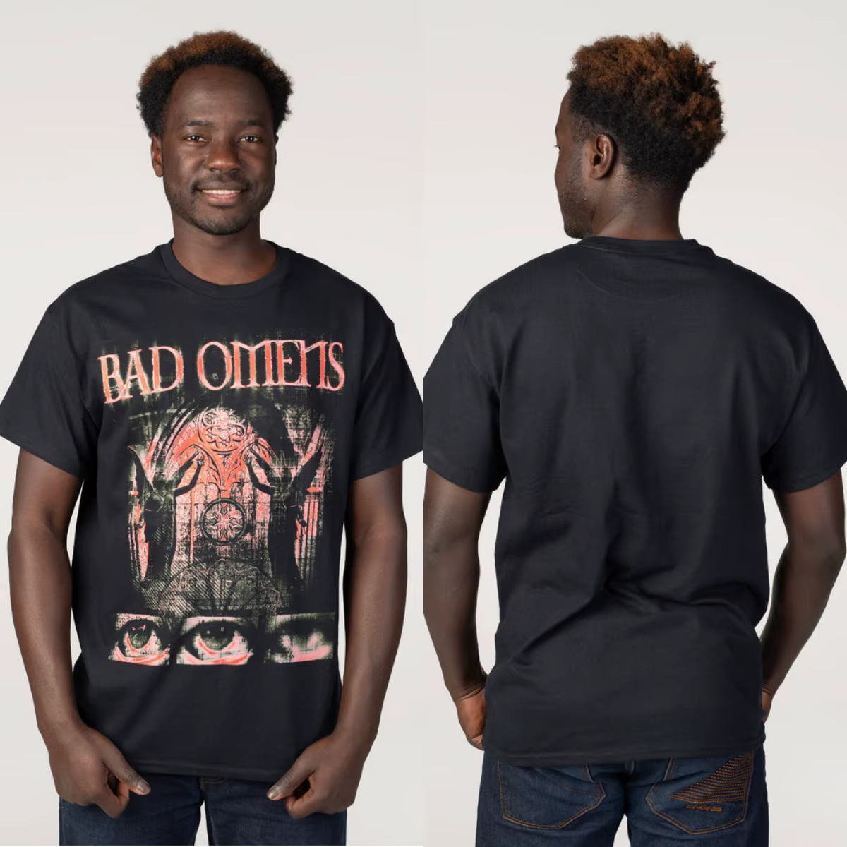T-shirt en coton graphique Bad Omens 2026 unisexe