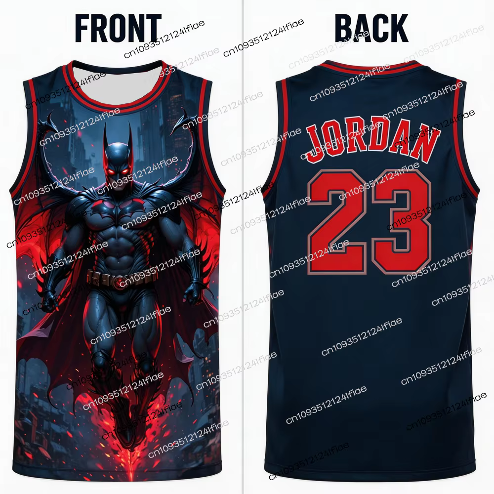 Nouveau Maillot de Basketball Batman Jordan pour Homme 2026