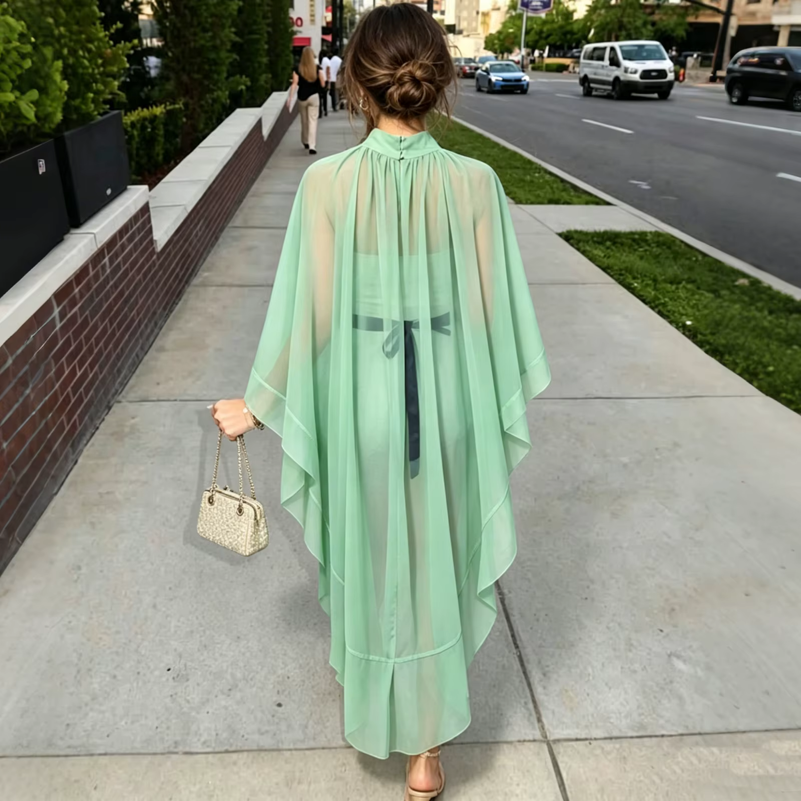 Poncho transparent pour femme