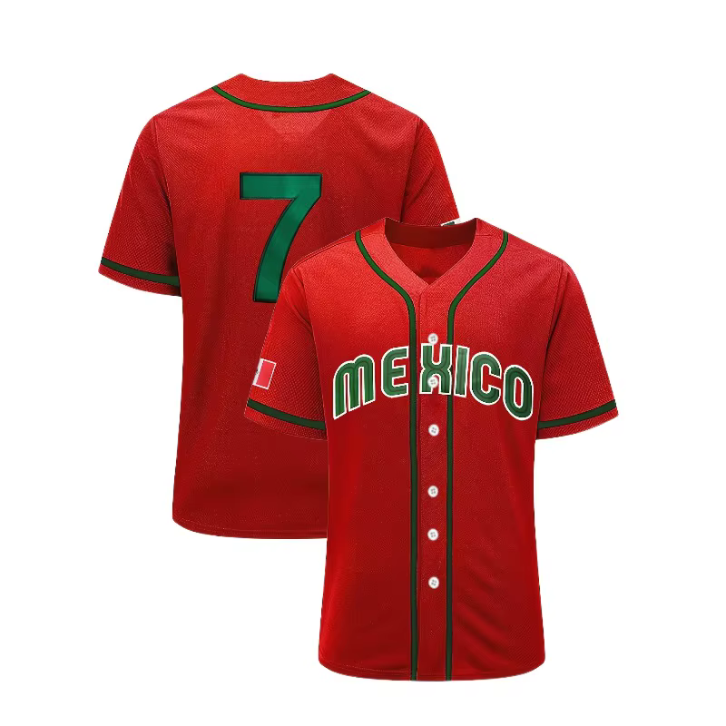 Maillots de baseball mexicains très populaires pour hommes