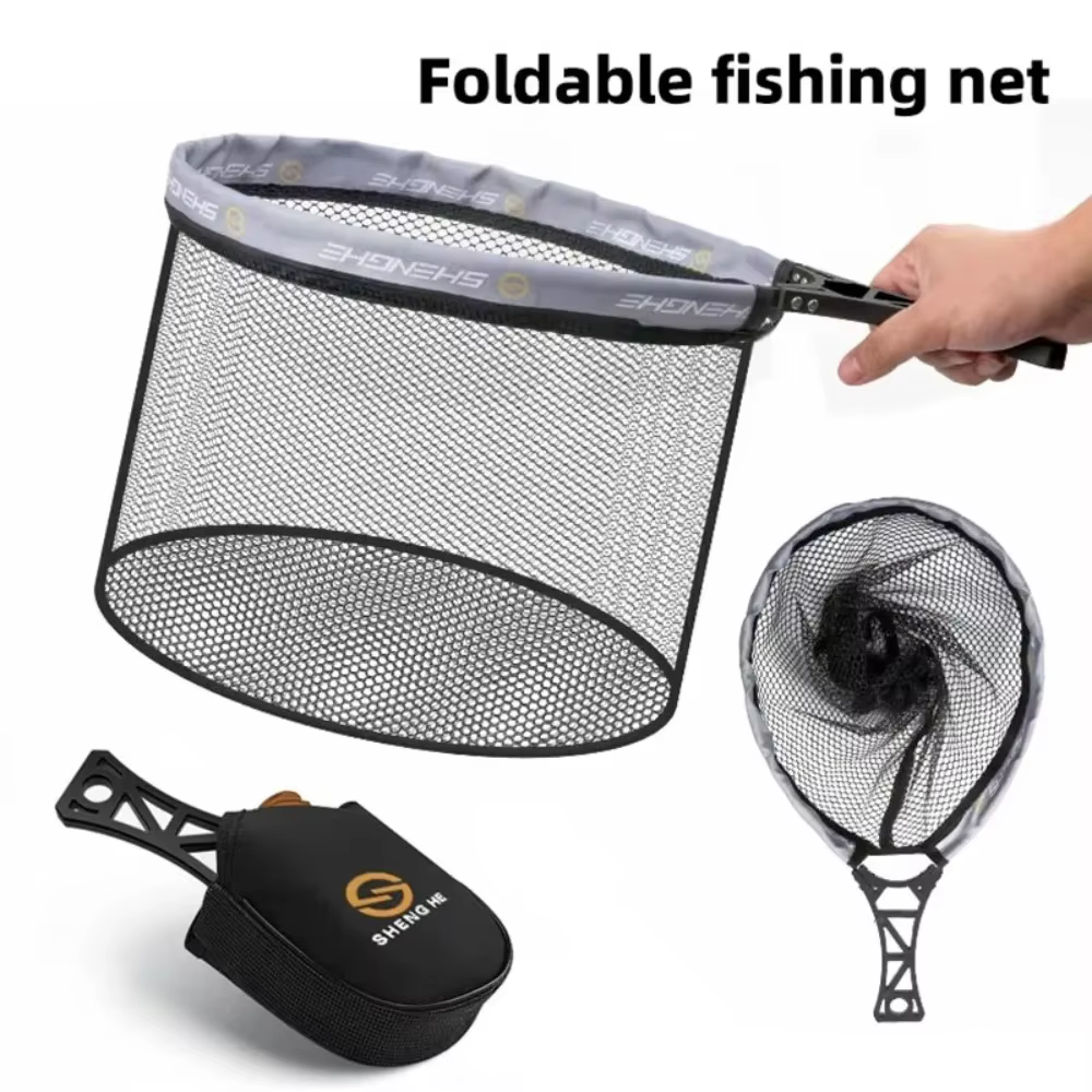 Filet à main pliable pour pêche à la mouche