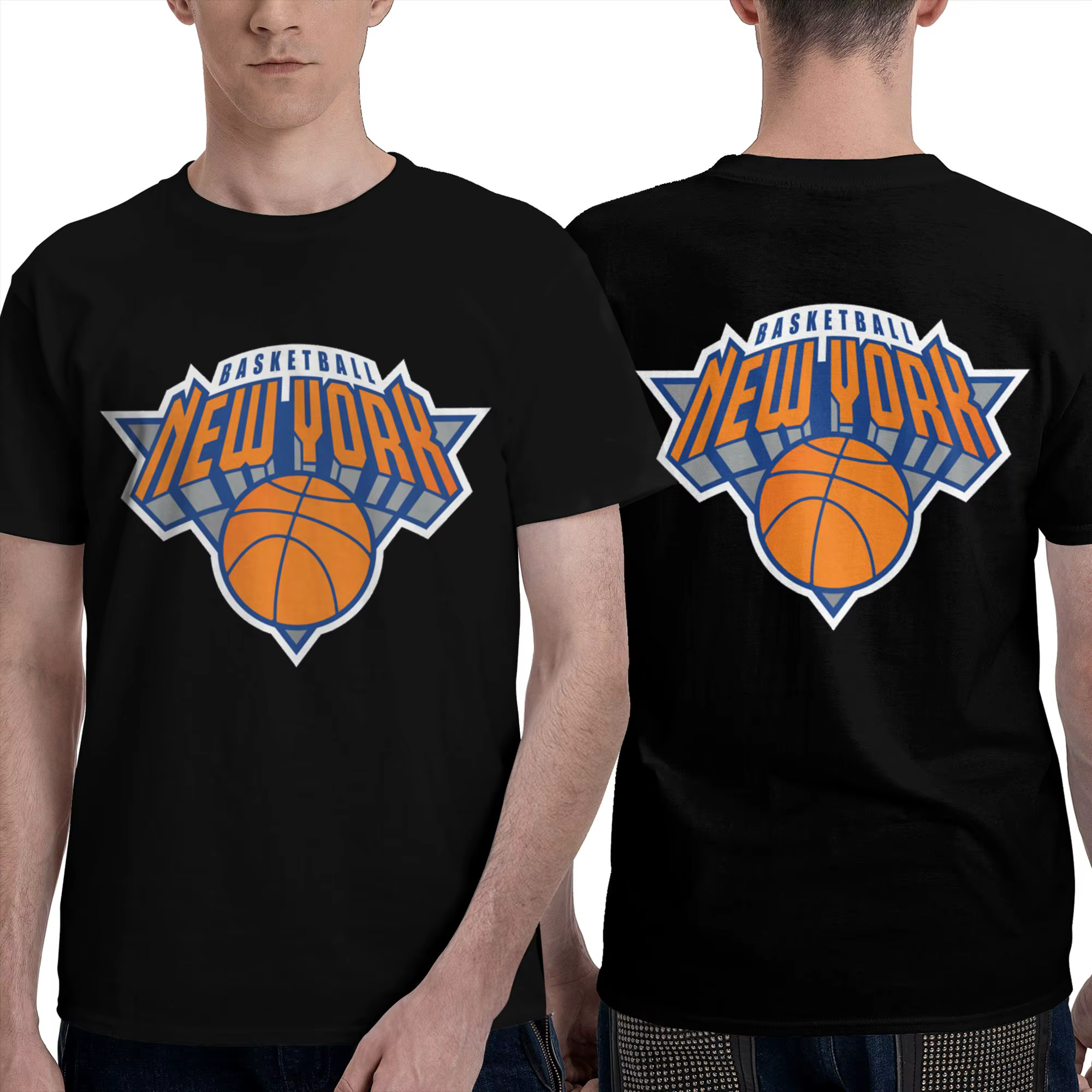 T-shirt de basket-ball New York 100% coton pour homme