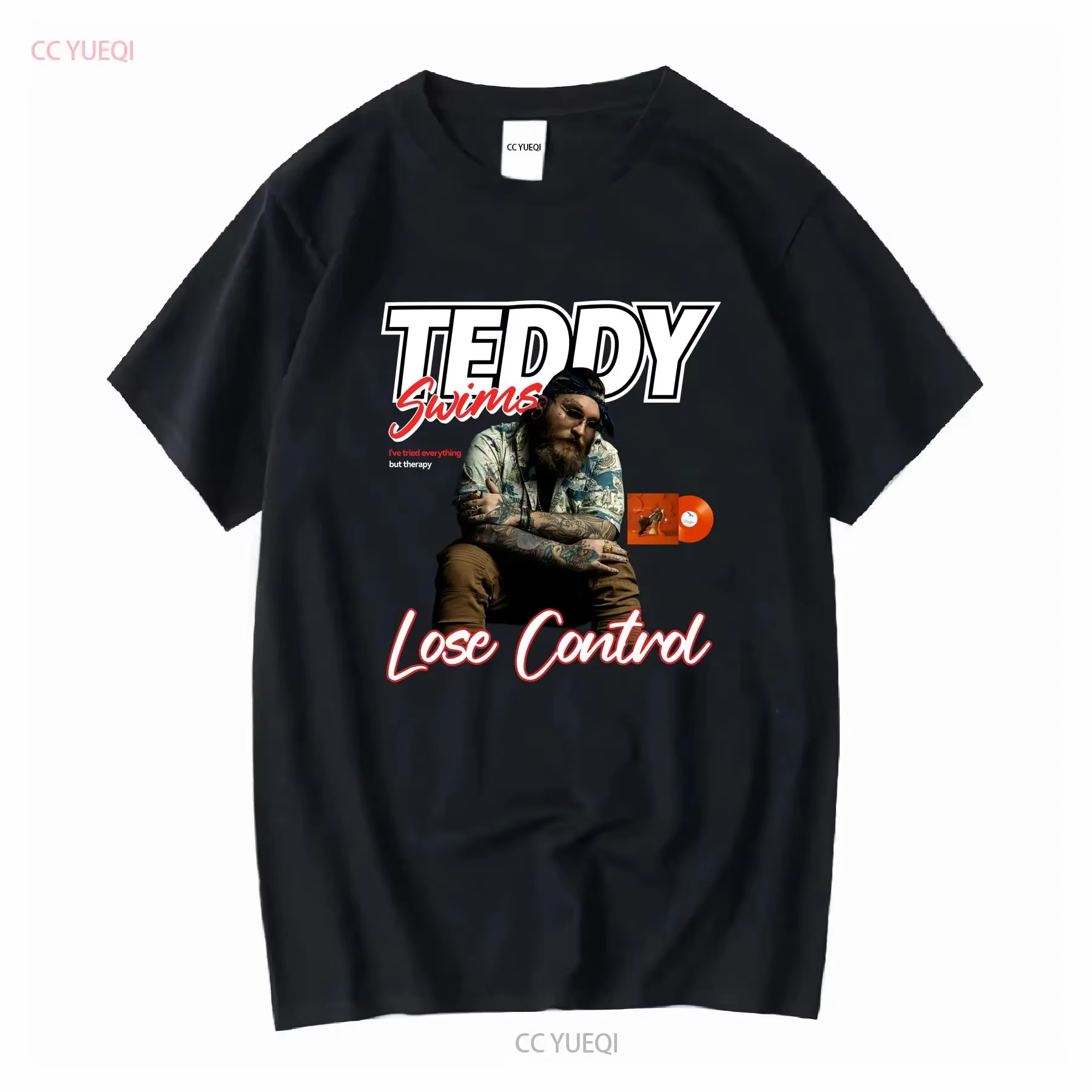 Nouveau Teddy nager perdre le contrôle pour les fans S 5XL t-shirt vintage lavé élégant décontracté légèrement vêtements de créateurs mode polyvalente