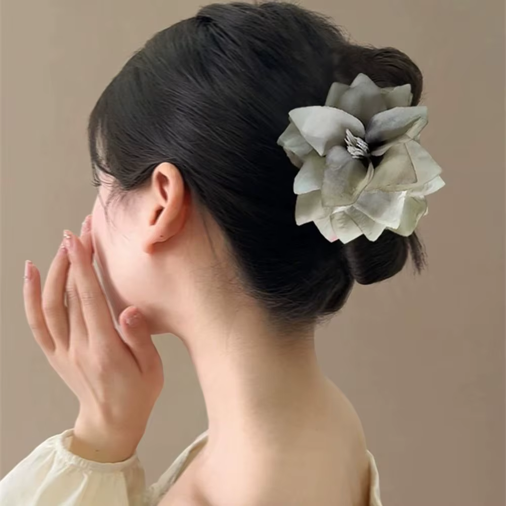 Pince à cheveux grande fleur