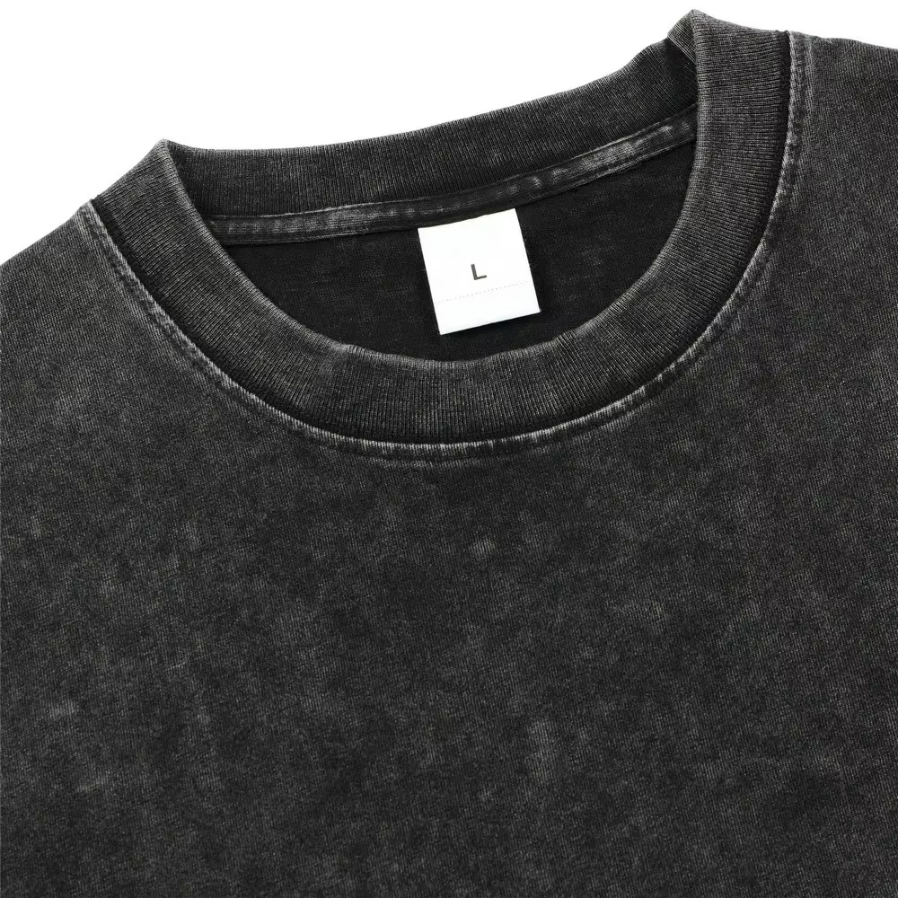 T-shirt en coton délavé vintage avec impression d'affiche classique du groupe rock Korn