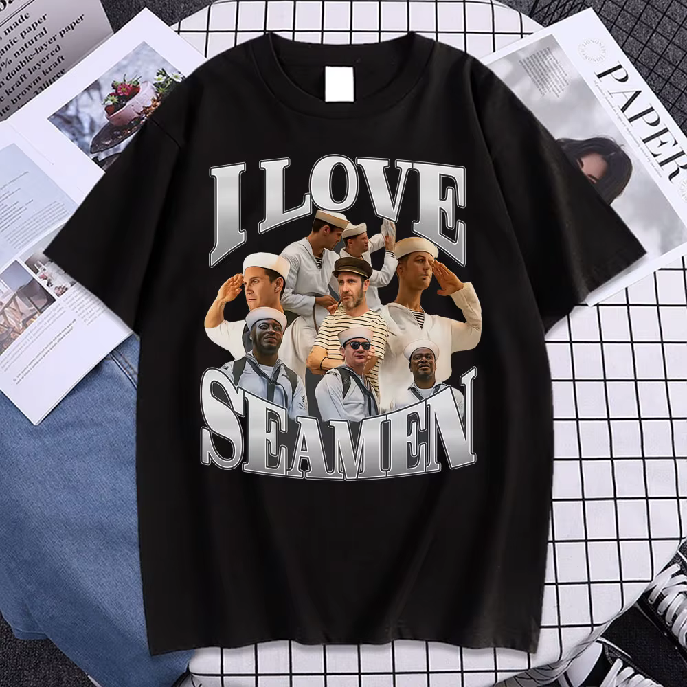 J'aime Seamen graphique t-shirt drôle Meme T-shirts hommes femmes mode été hauts à manches courtes