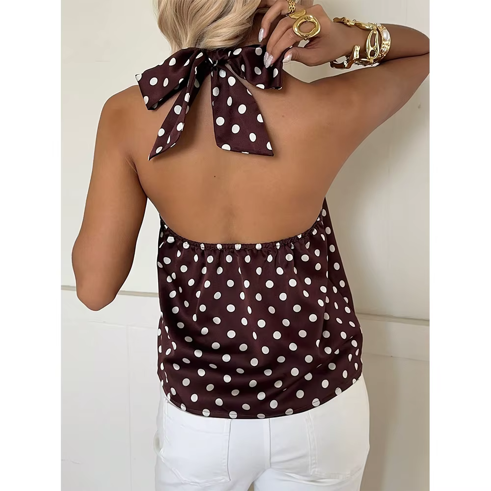 Débardeurs et Camisoles Vintage en Satin pour Femme