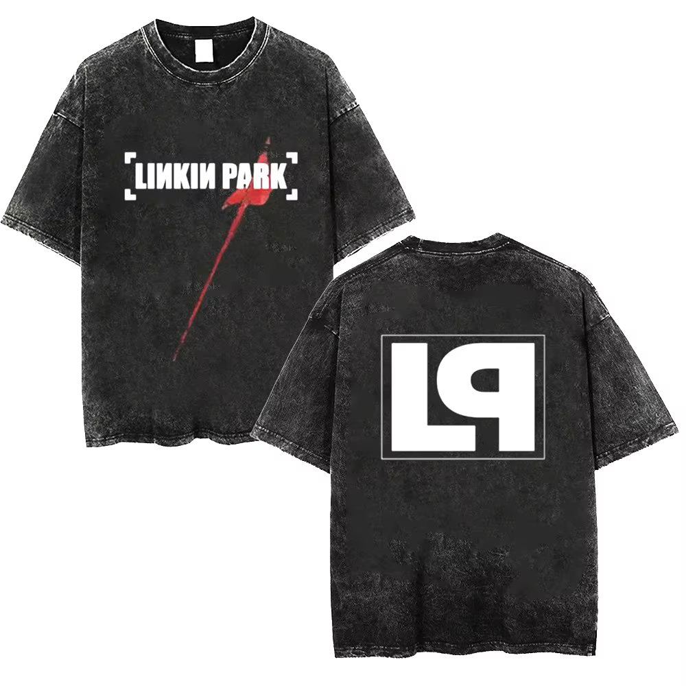 T-shirt délavé pour hommes Linkin Meteora 20e anniversaire Park
