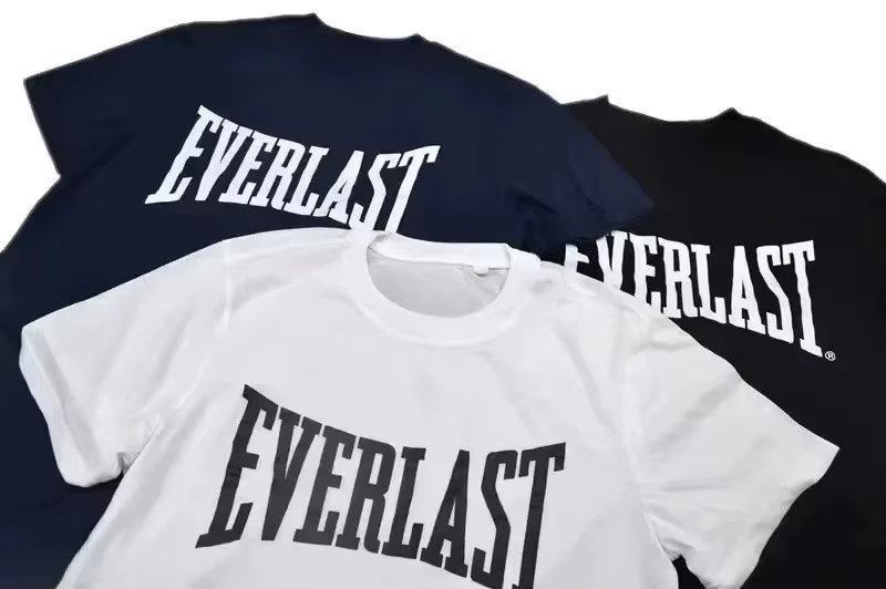 2025 nouveau EVERLAST t-shirt hommes boxe sport ample décontracté à manches courtes lettre imprimer unisexe jeunesse été Streetwear mode