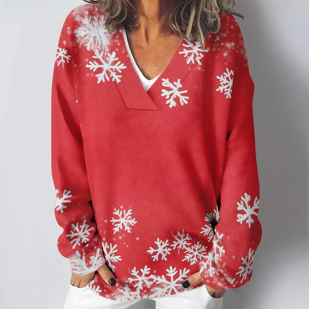 Sweat à capuche imprimé démontrent de neige pour femme