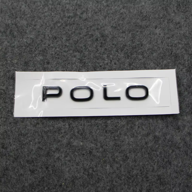 Appliquer au NOUVEAU Polo Marque arrière Étiquette de bagage Logo lettré Noir brillant