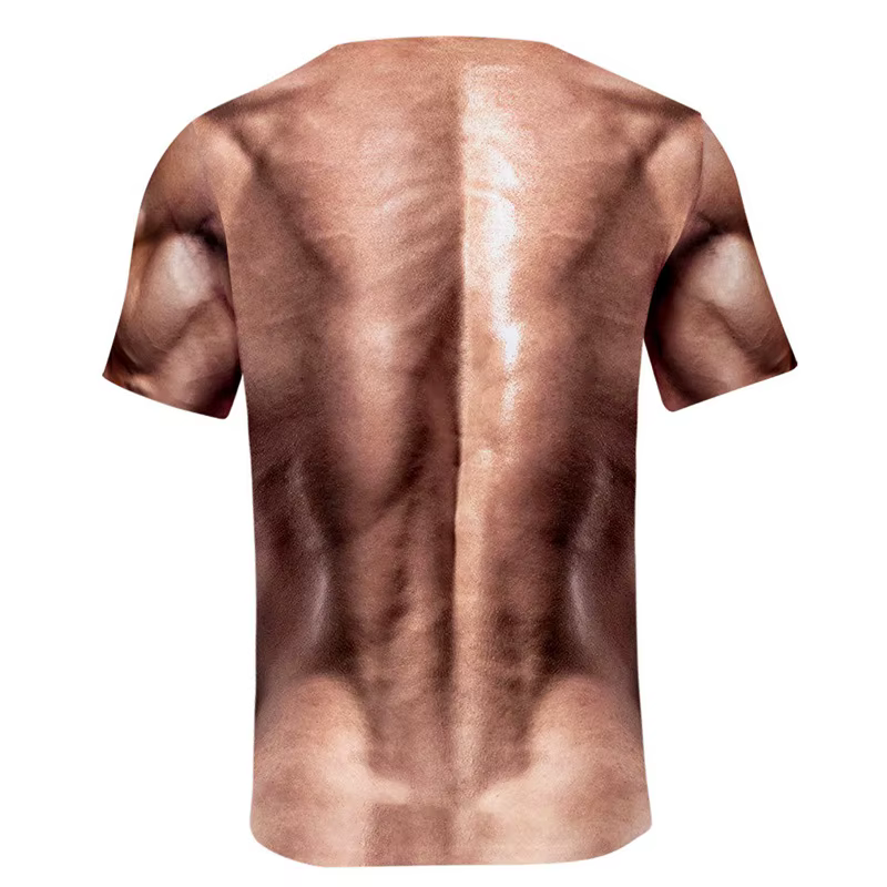 T-shirt graphique drôle pour homme avec poitrine poilue