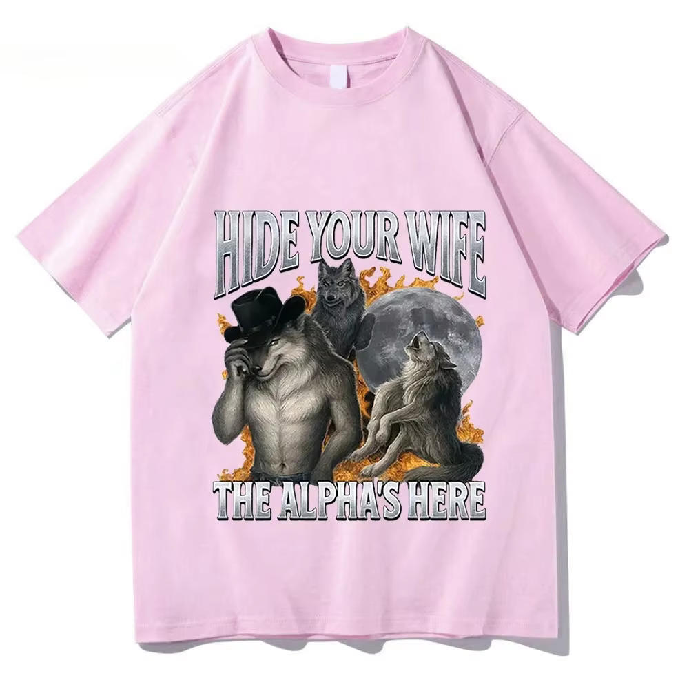 Cachez votre femme, l'alpha-lichien est en route ! T-shirt drôle avec motif de loup-garou