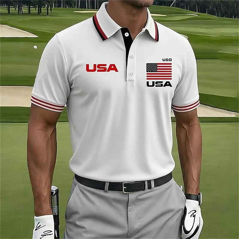 Nouveau Polo drapeau américain USA