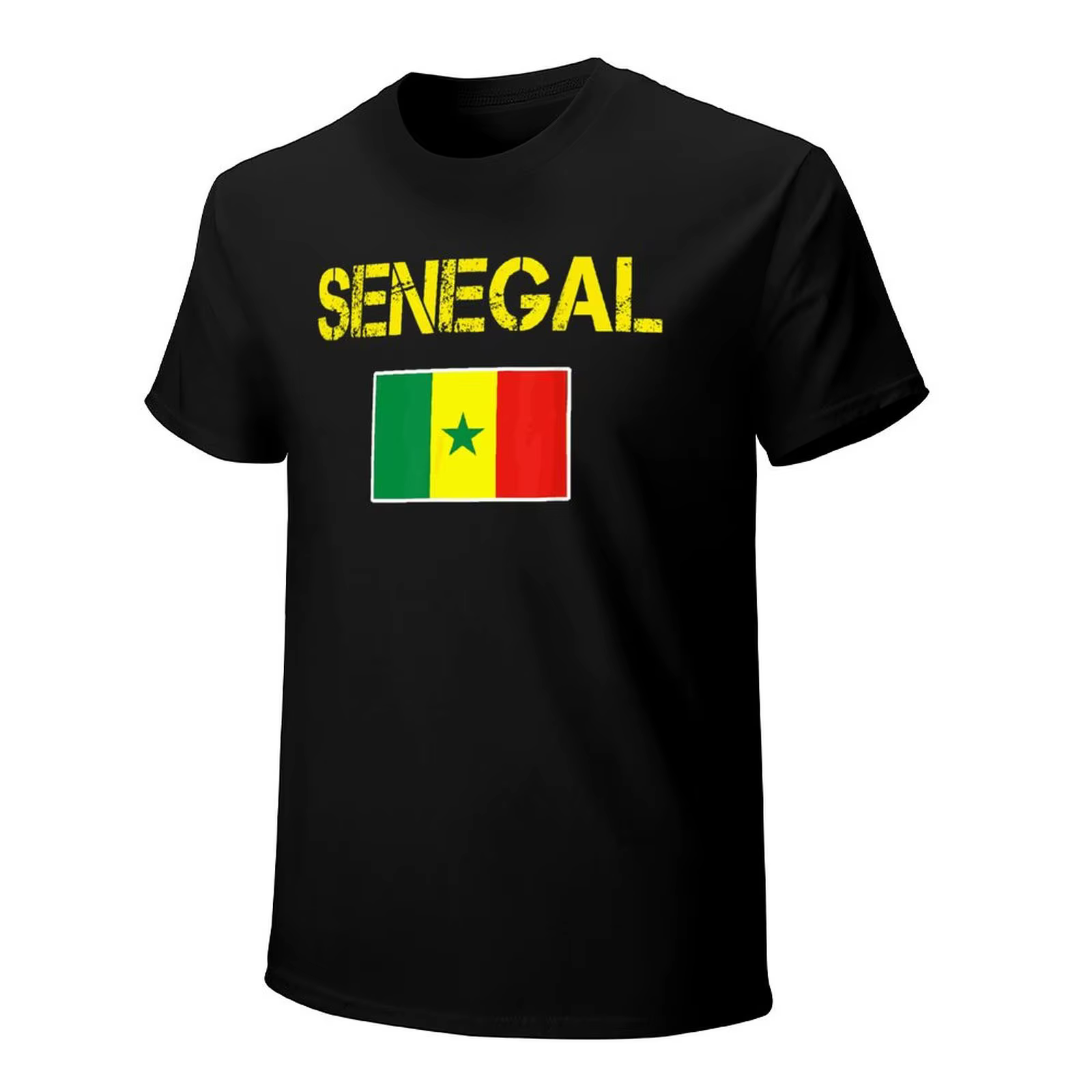 Plus de conception drapeau du sénégal hommes sénégalais T-Shirt t-shirts col rond