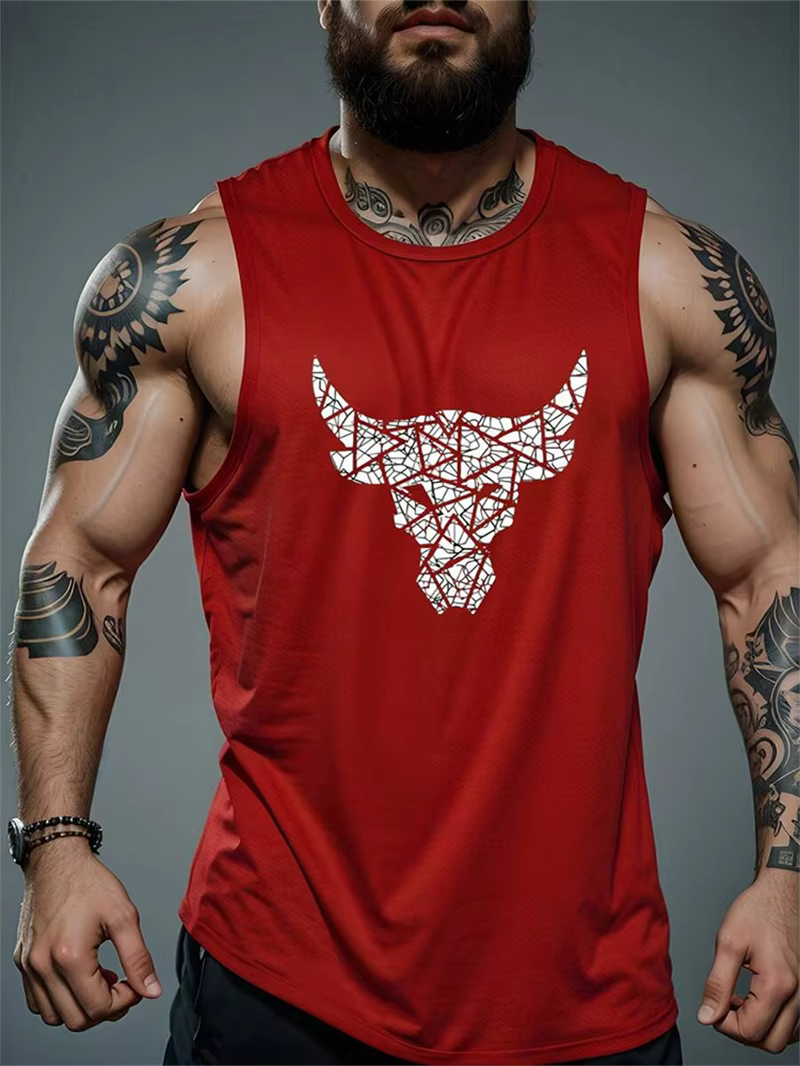 Débardeur graphique taureau tendance pour hommes