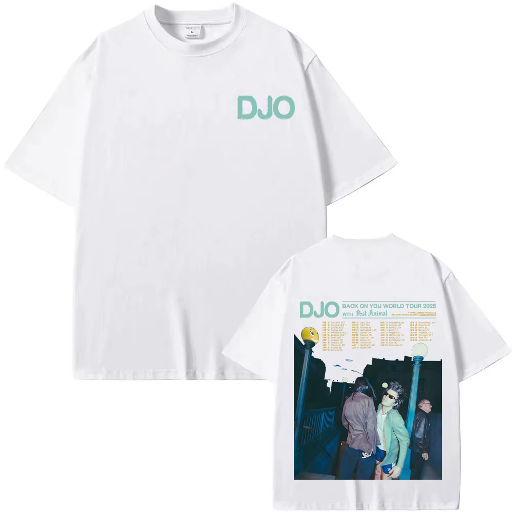 Djo retour sur vous Tour du monde 2025 T-shirts Joe Keery nouveaux Fans cadeau t-shirt unisexe surdimensionné coton Streetwear été décontracté hauts