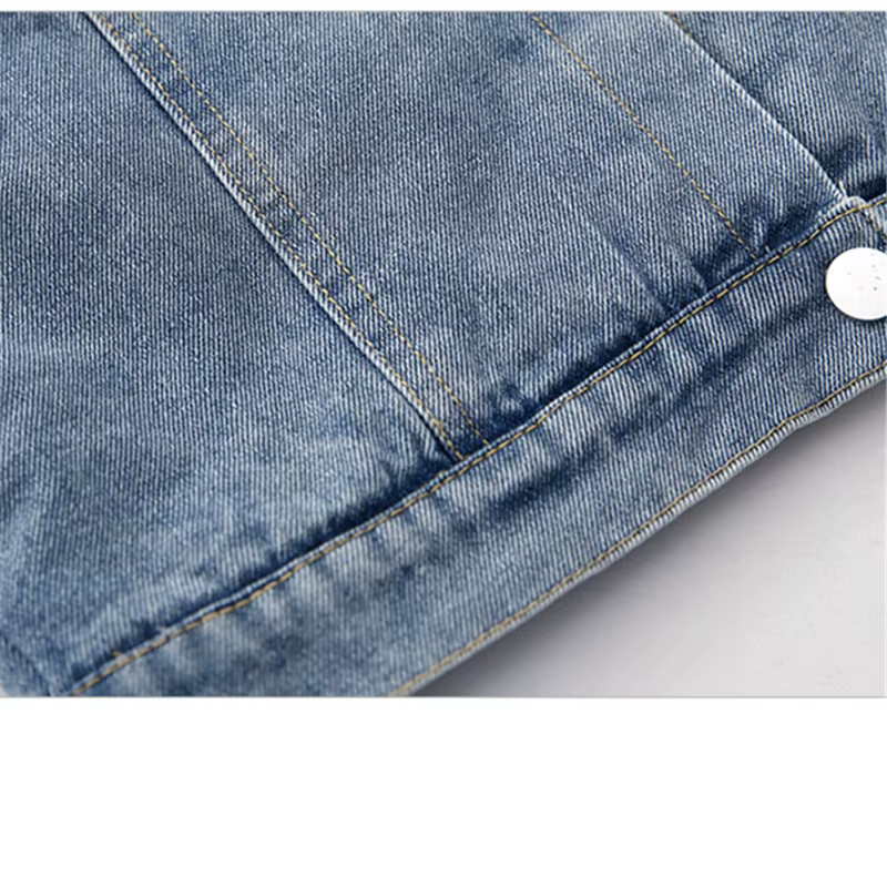 2025 enfants automne hiver Denim gilet pour fille isolé sans manches veste d'extérieur 4-13 ans