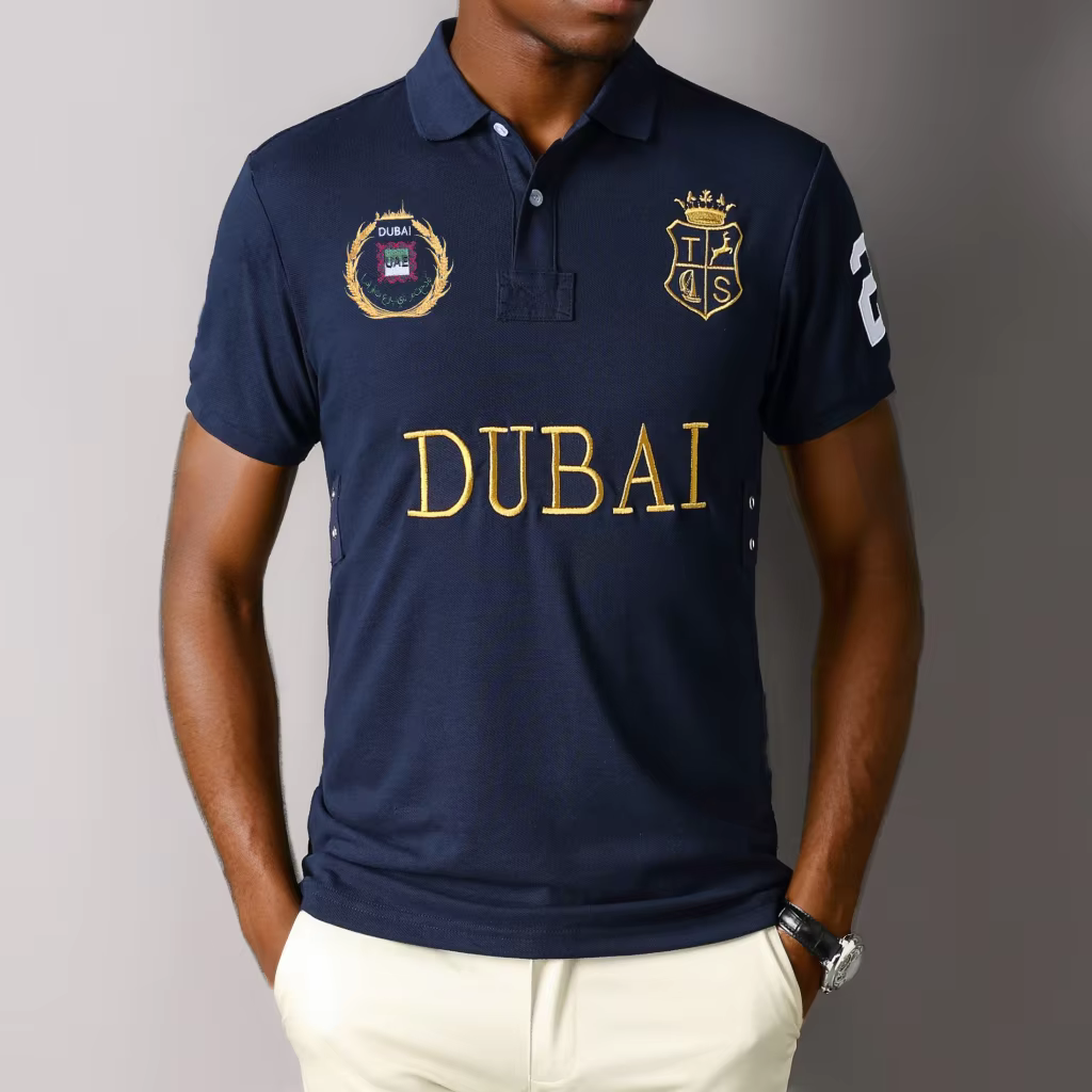 Polo pour homme TS 2026 Dubaï 100% Coton Respirant Grande Taille 6XL Vêtement de Golf d'Été T-shirt à Col Court de Haute Qualité