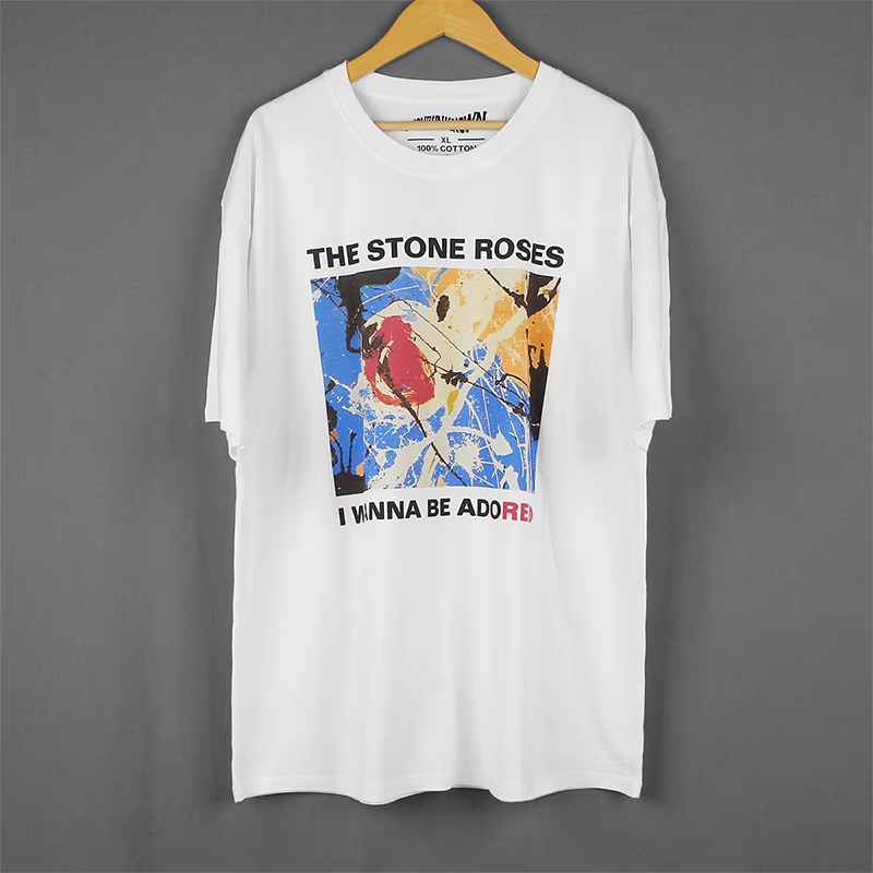 Les Roses de pierre T-Shirt je veux être adoré Rock Brit-Pop pulpe haut groupe vêtements pour hommes