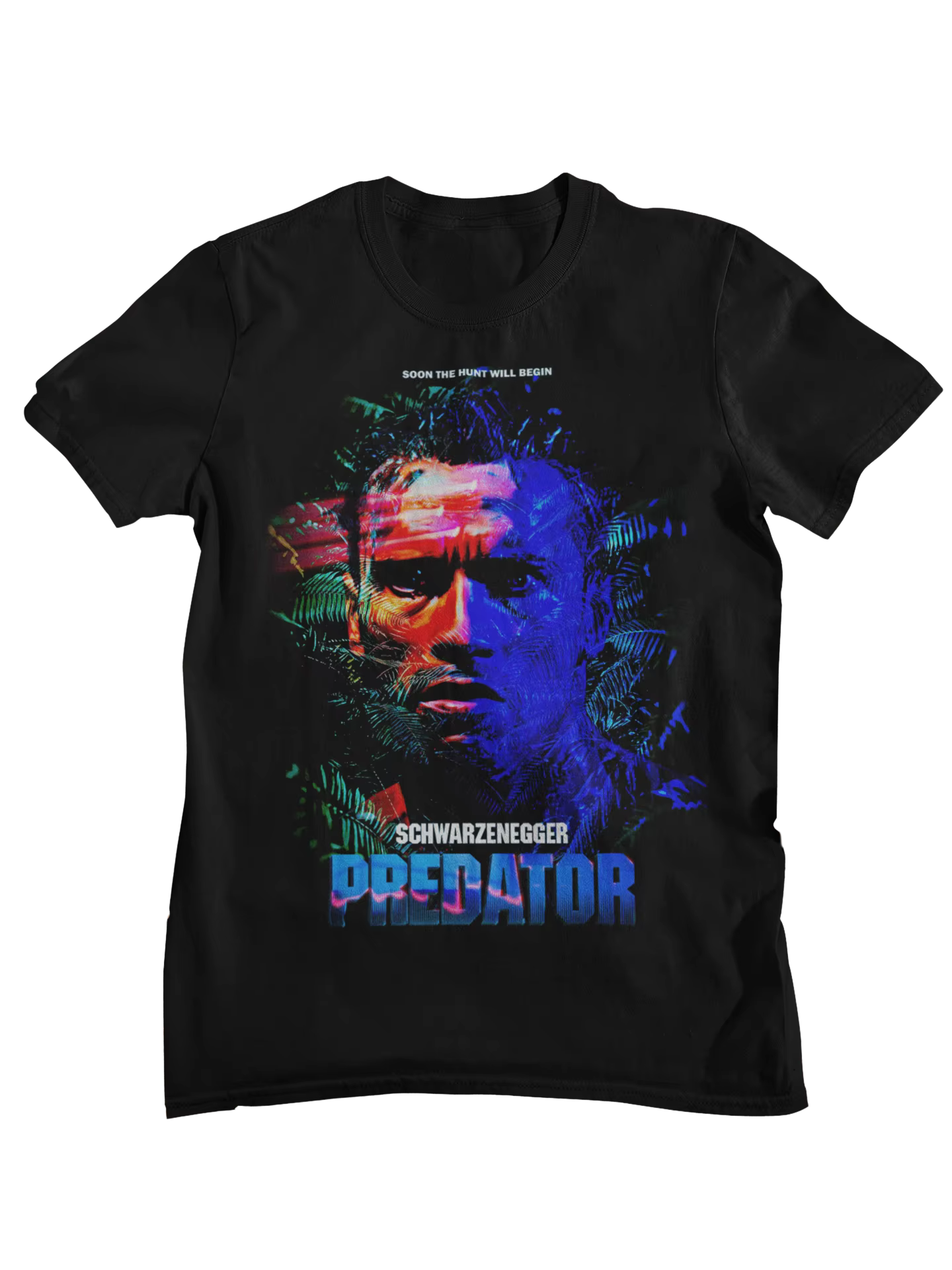 T-shirt imprimé rétro du film Predator pour hommes et femmes