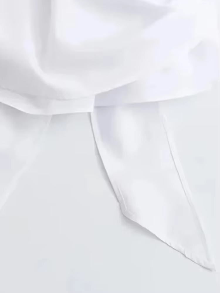 Chemisiers kimono à manches longues pour femmes avec nœud papillon