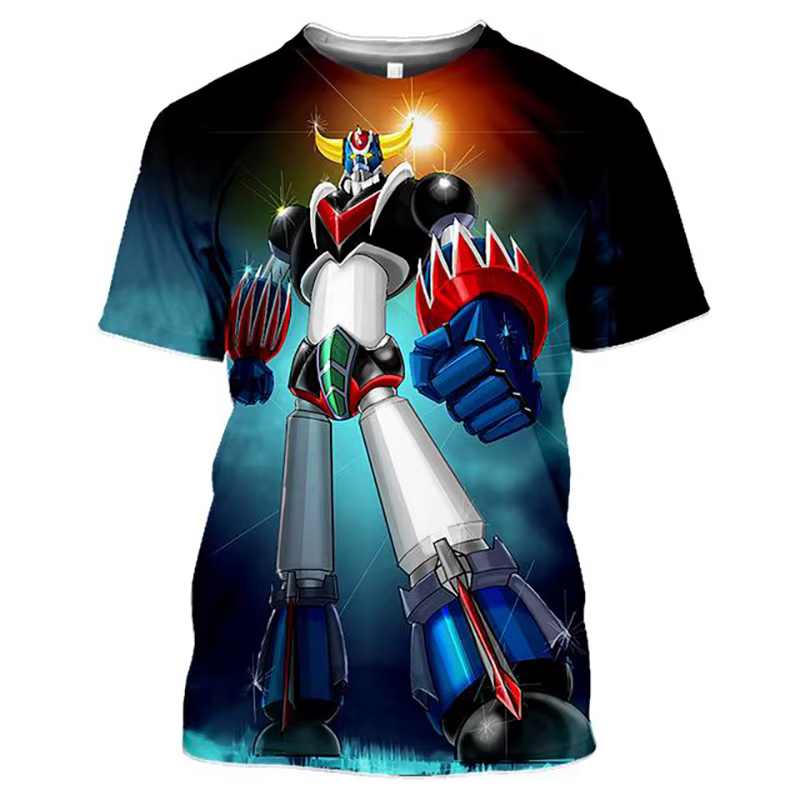 Été Goldorak Anime UFO Robot Grendizer impression 3D T-Shirts hommes femmes mode surdimensionné t-shirt Harajuku