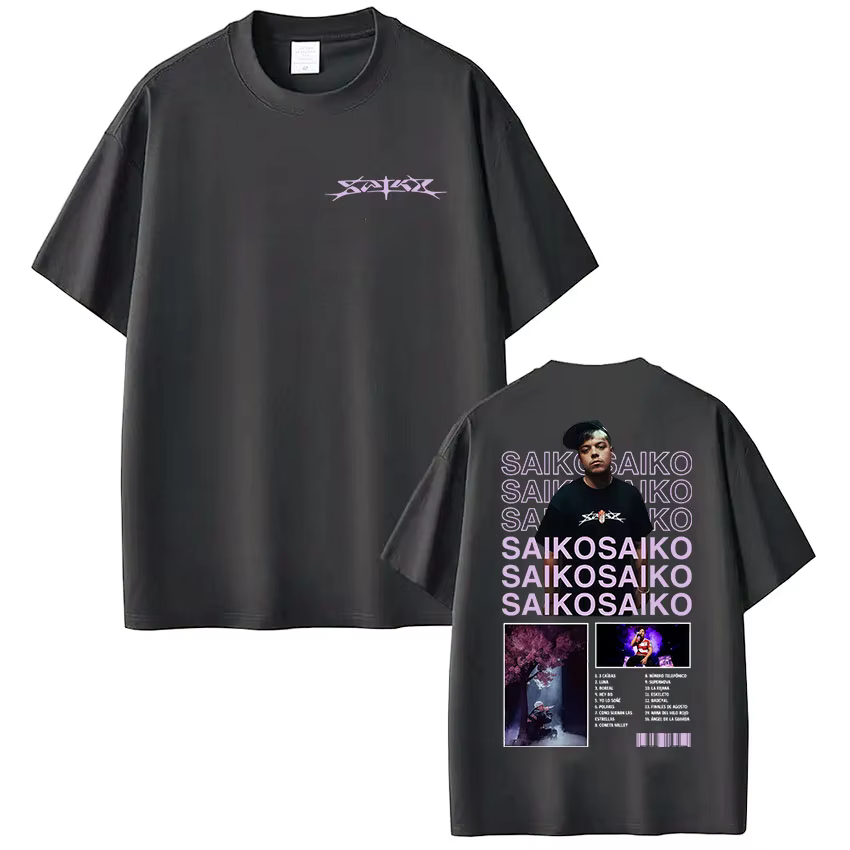 Rappeur SAIKO Album Tour 2025 Merch T-shirt hommes Hip Hop musique à manches courtes
